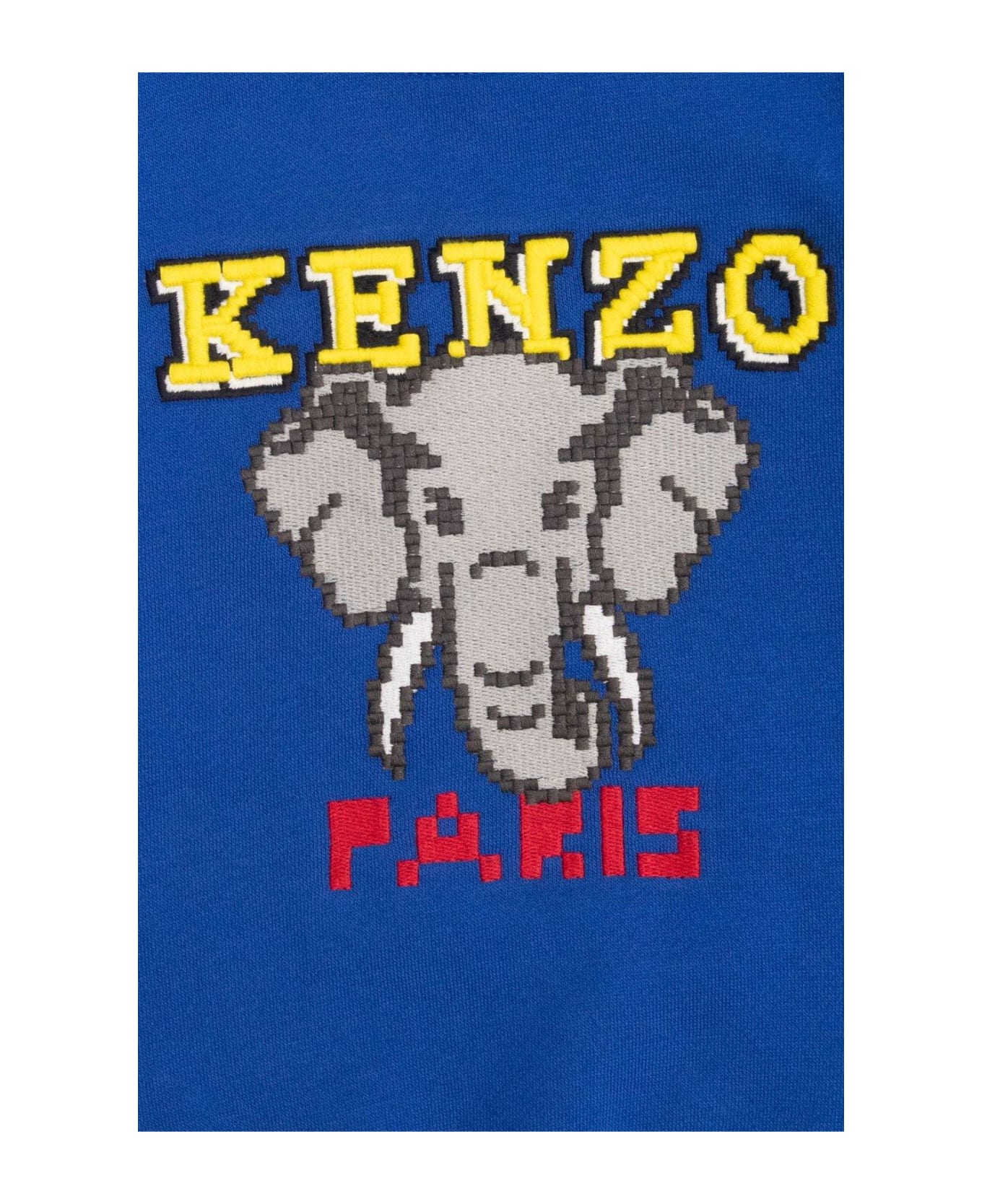 Kenzo Kids Jungle Game Elephant Crewneck Sweatshirt - Blu ニットウェア＆スウェットシャツ