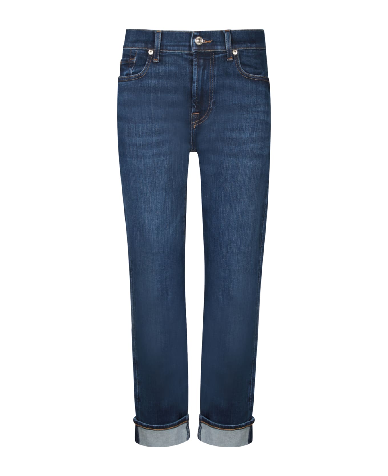 7 For All Mankind Relaxed Skinny Blue Jeans - Blue