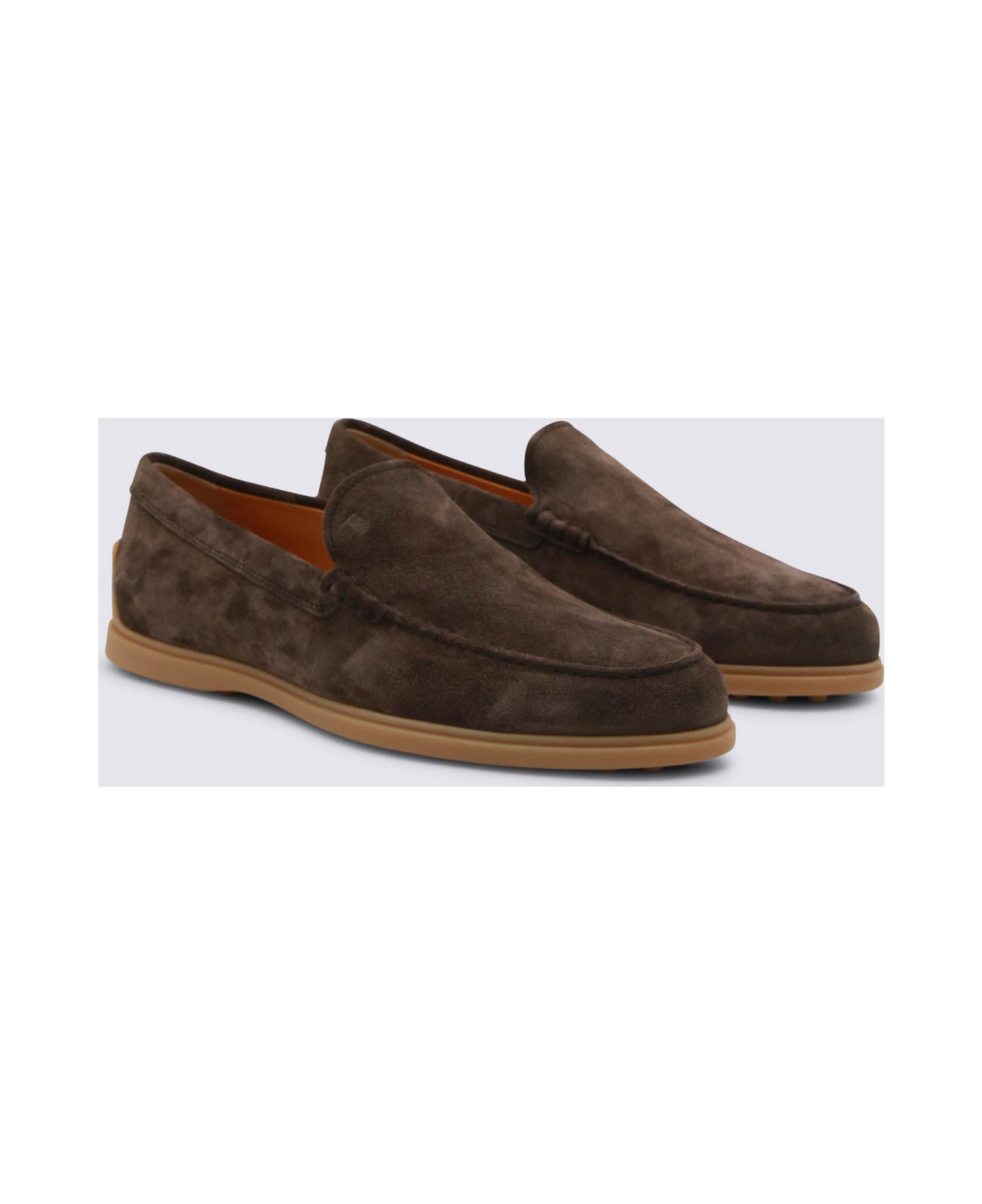 Tod's Dark Brown Leather Loafers - TESTA MORO