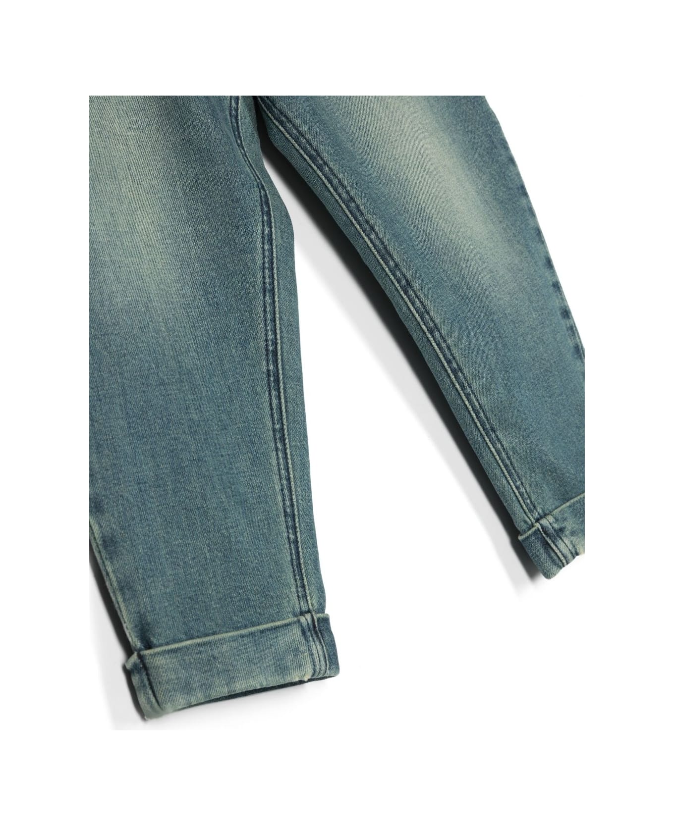 Balmain Jeans With Pleated Detail - Blue ボトムス