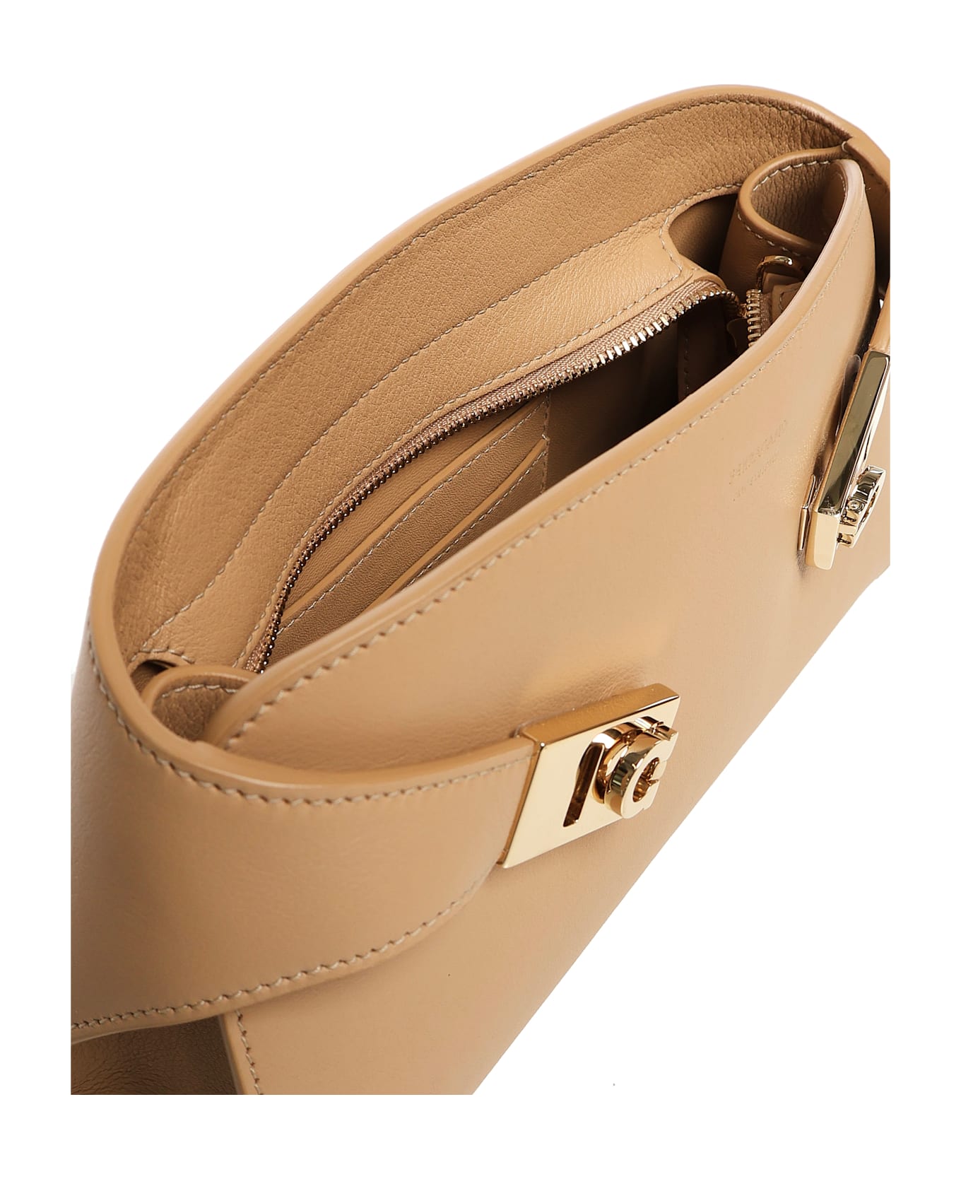 Ferragamo Mini Hug Shoulder Bag - Beige