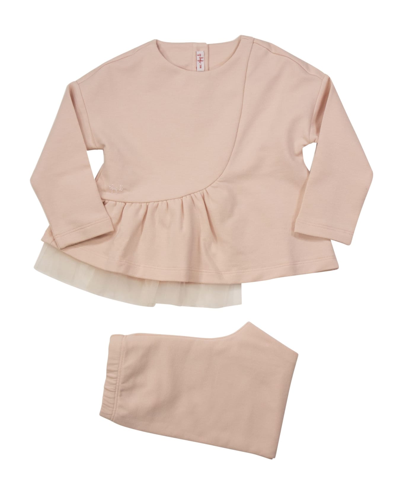 Il Gufo Two-piece Jersey Suit With Tulle - Pink ウェア