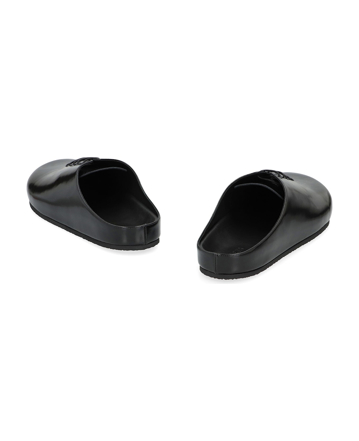 Jacquemus Mules Derby Shoes In Leather - black