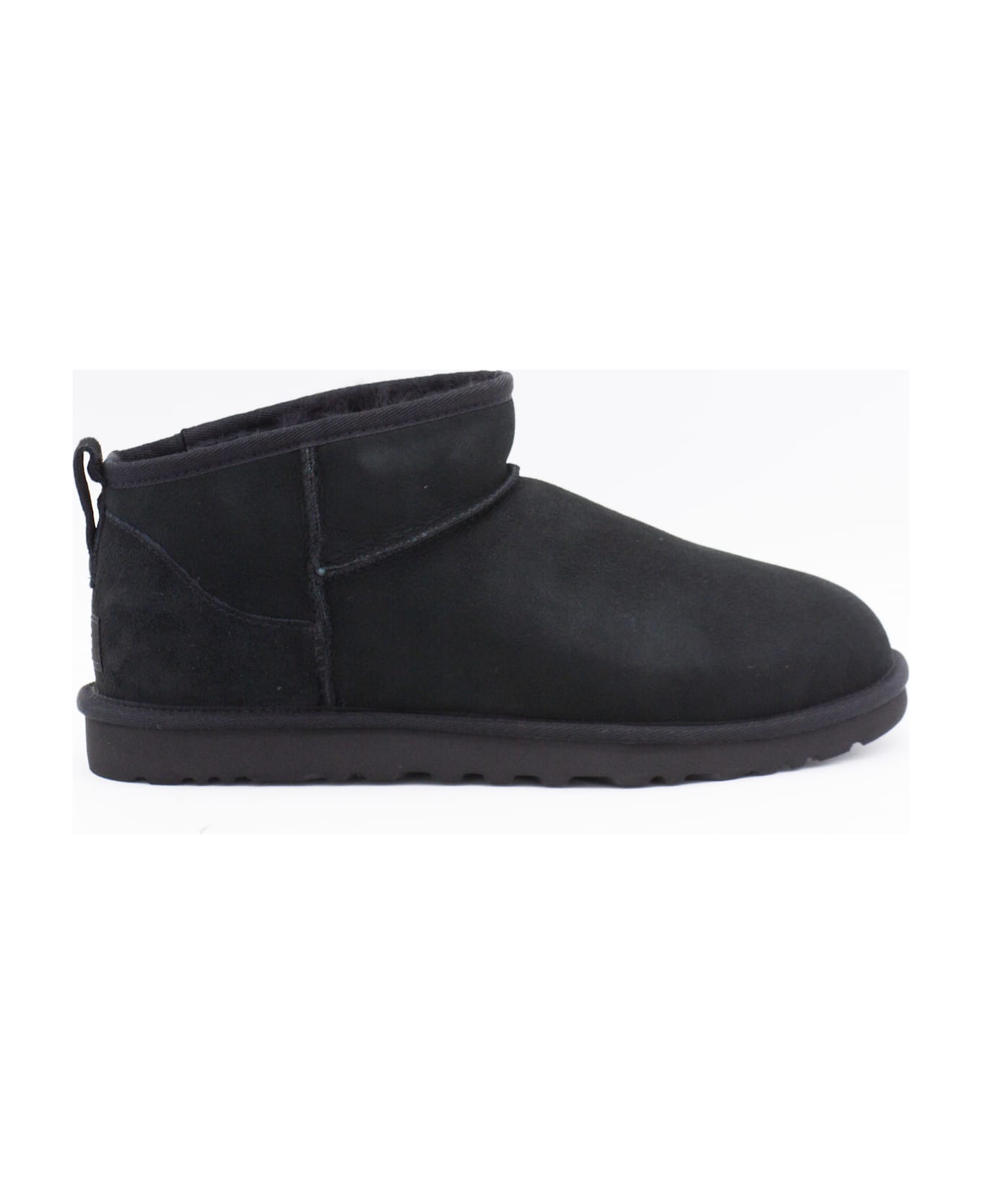 UGG Black Suede Ultra Mini Boots - Black