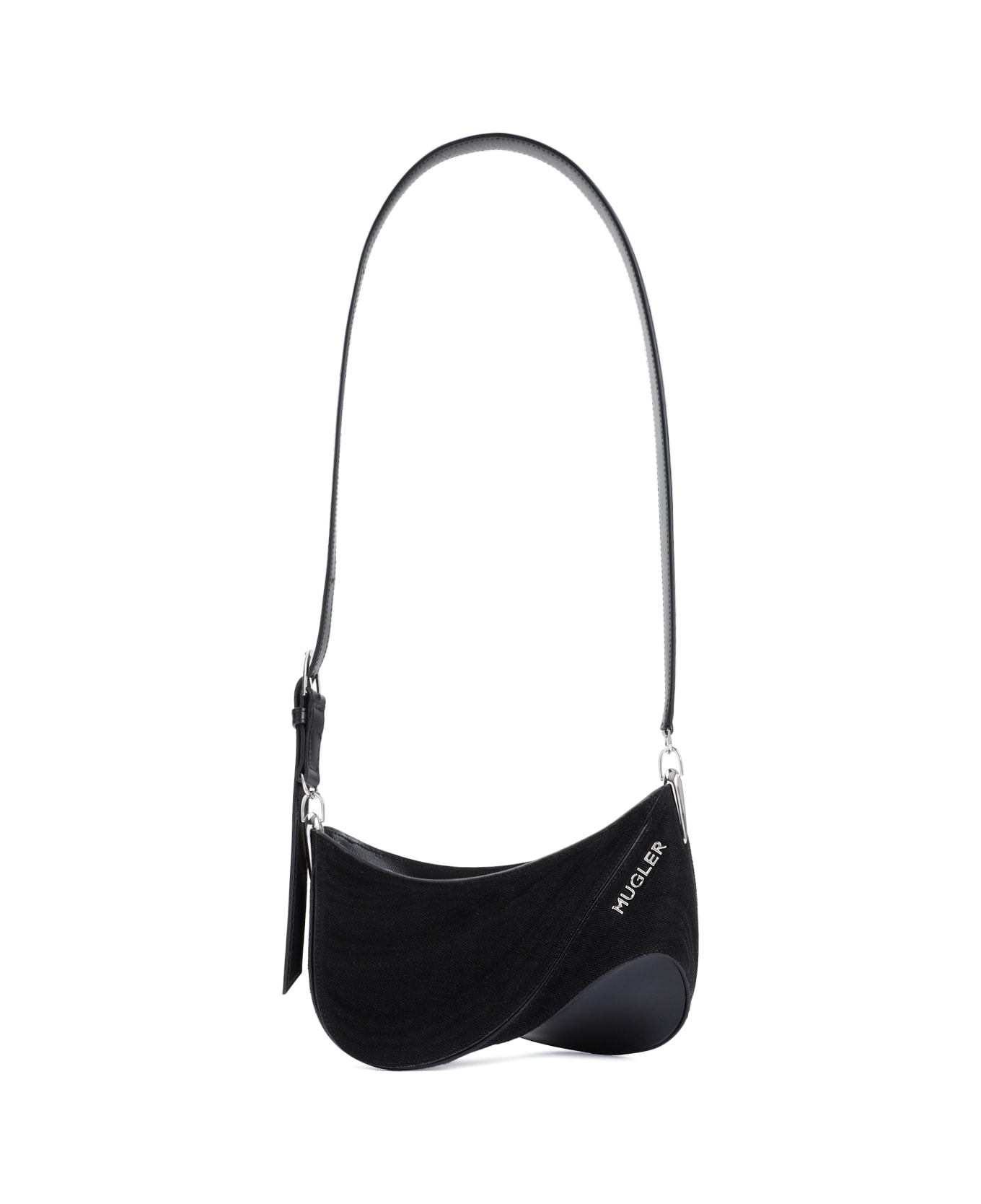 Mugler Curve Bag - Black ショルダーバッグ