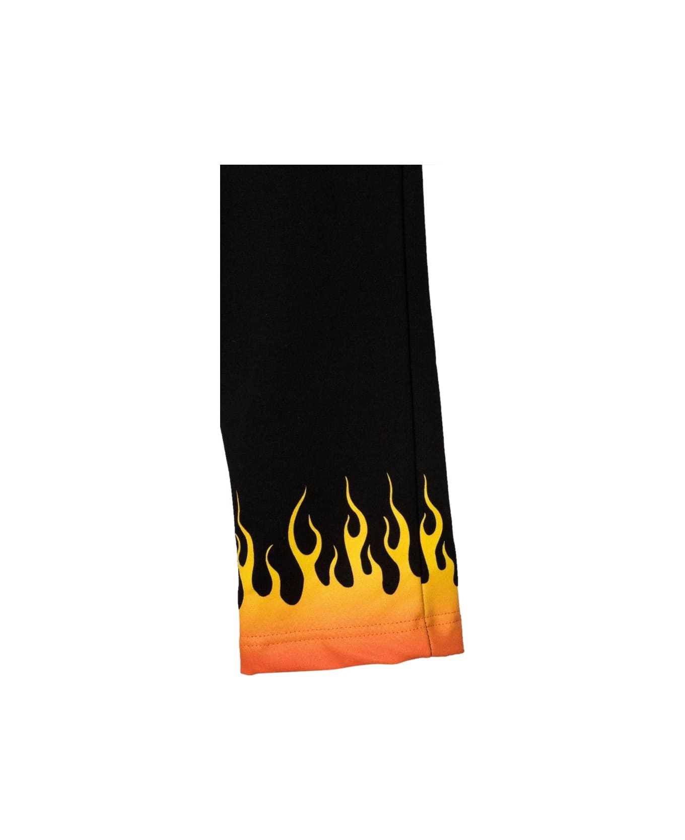 Vision of Super Black Pants With Red Shaded Flames - BLACK