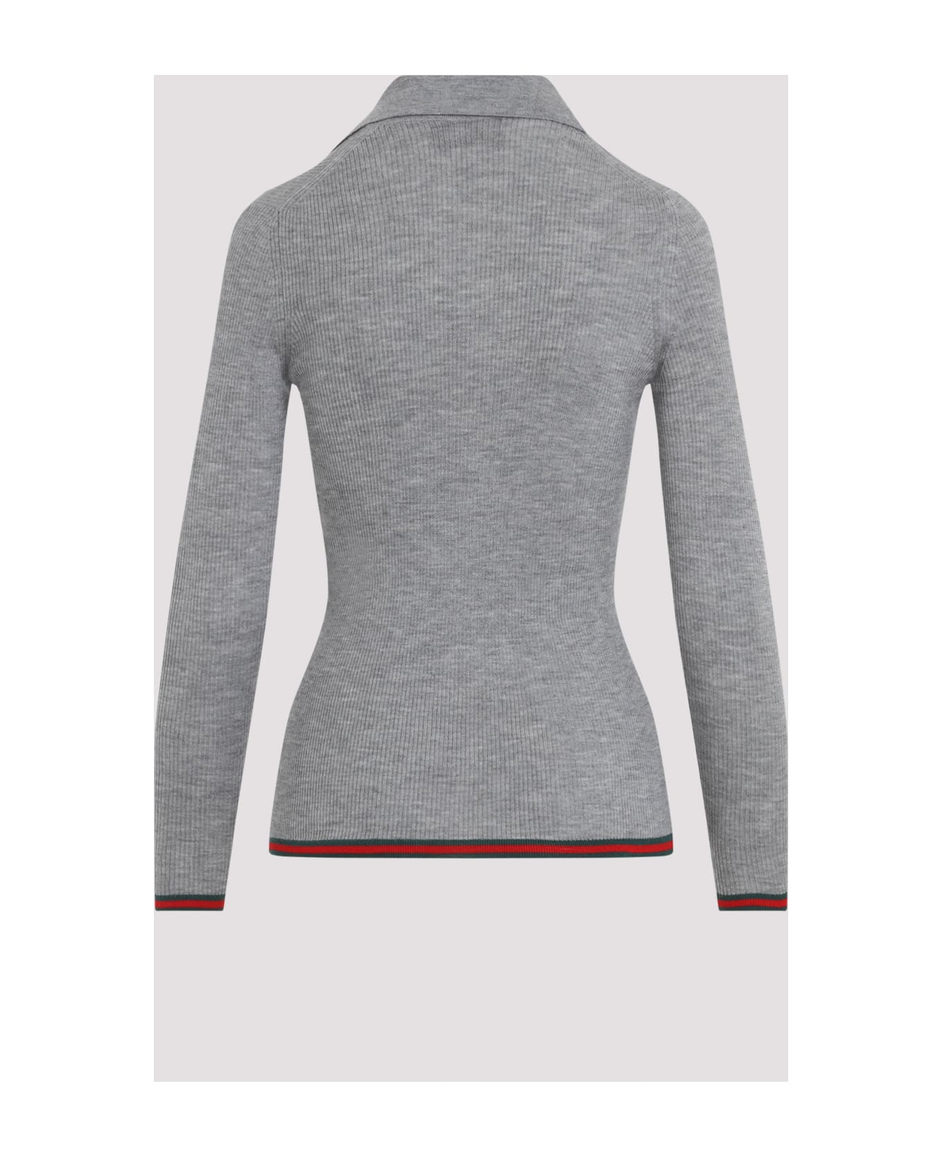 Gucci Web Polo - Light Grey  Mel