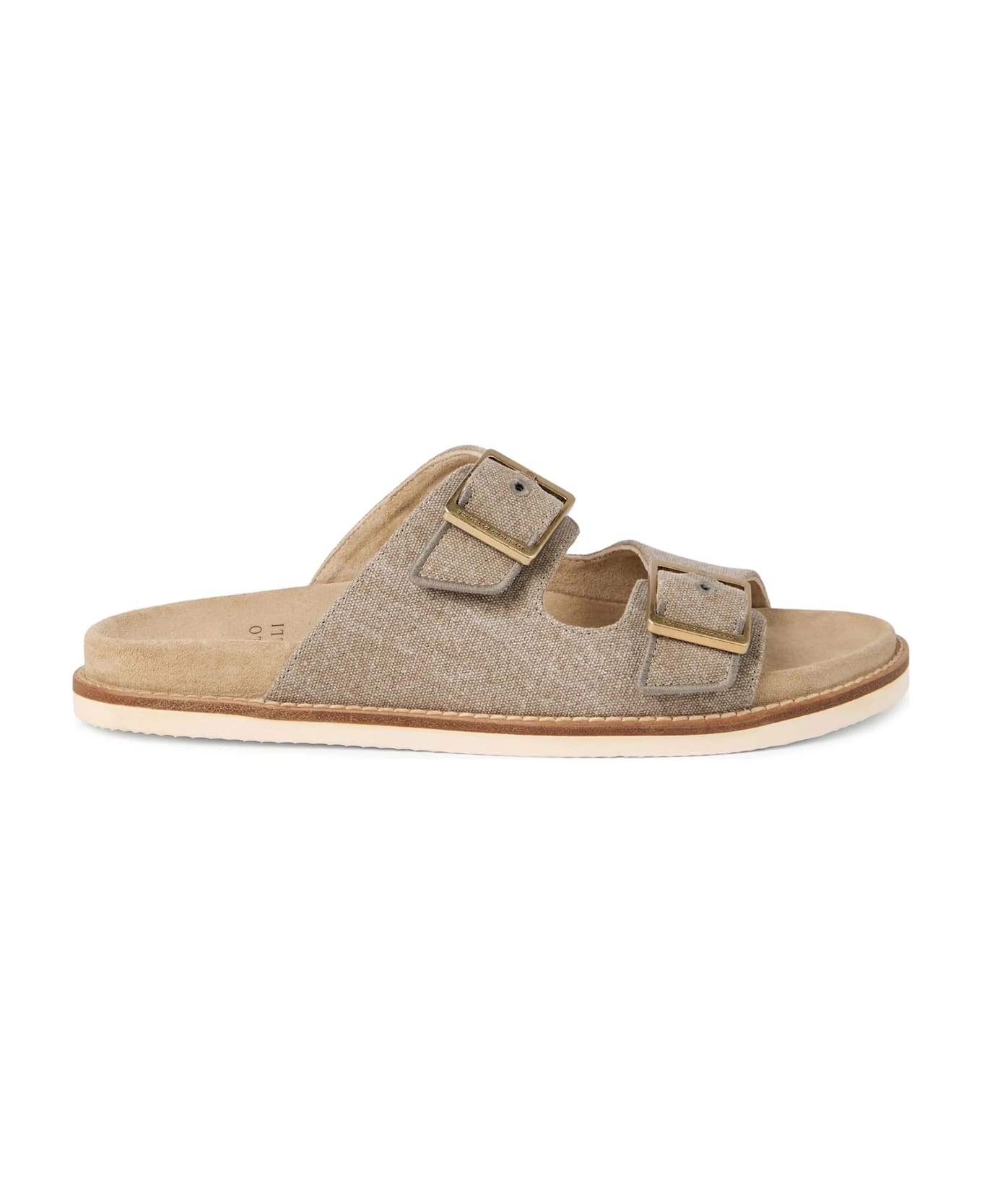 Brunello Cucinelli Suede Slides Sandals - Black