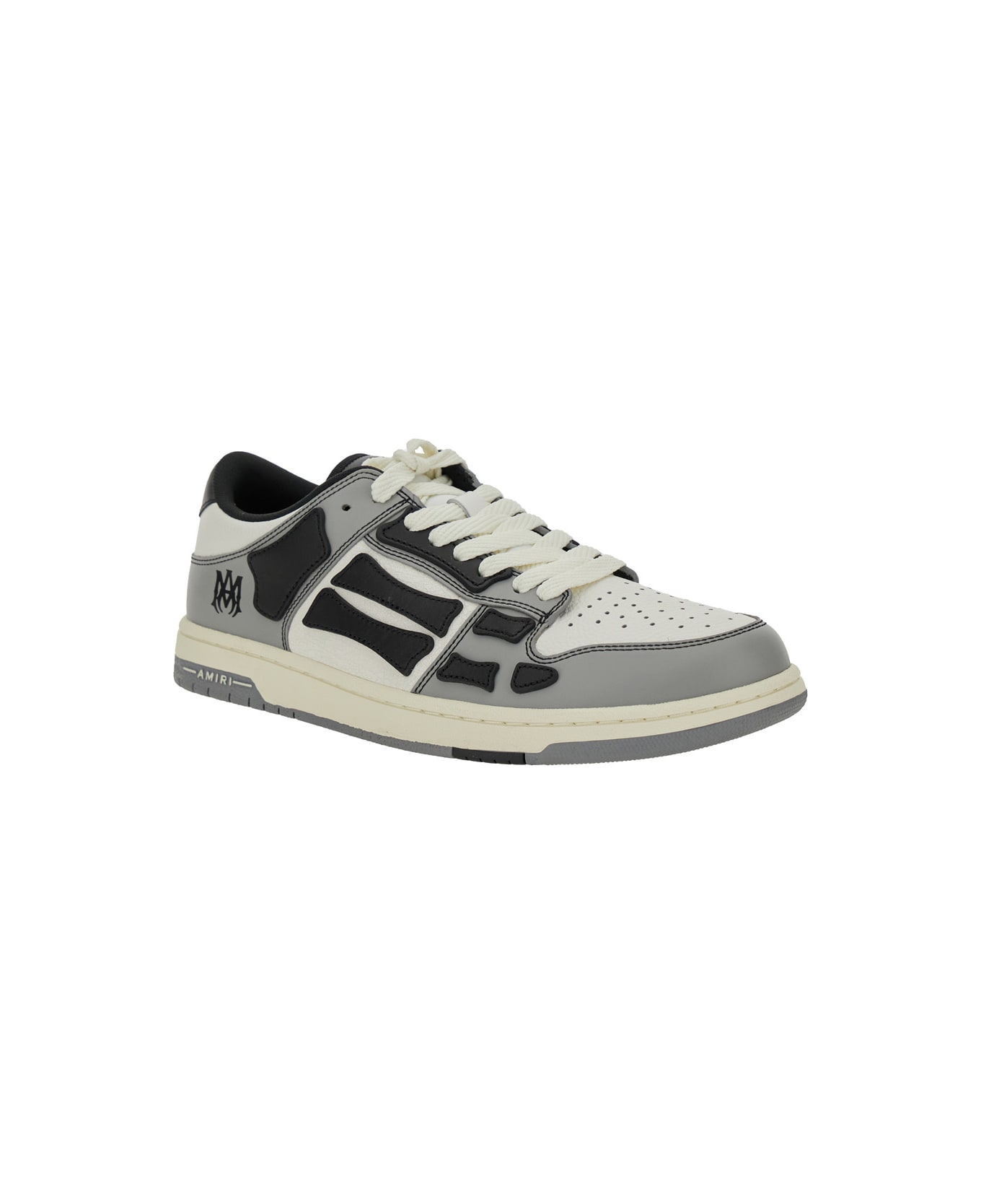 AMIRI 
skel Top Low
 Grey Sneakers With Logo Patch On Thetongue And Contrasting Details On The Side In Leather Man - Grey