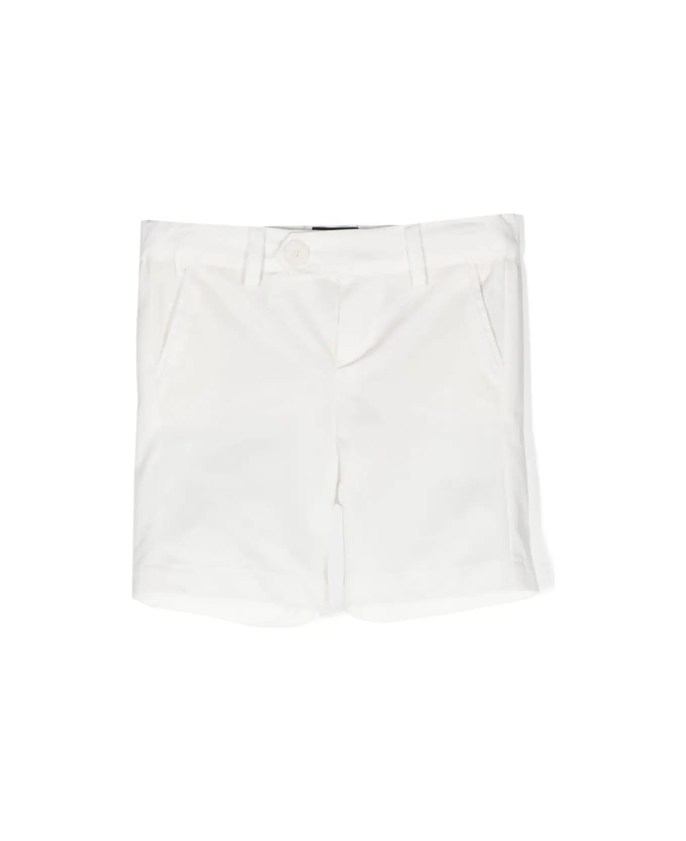 Fay Straight Mid-rise Bermuda Shorts - Cream