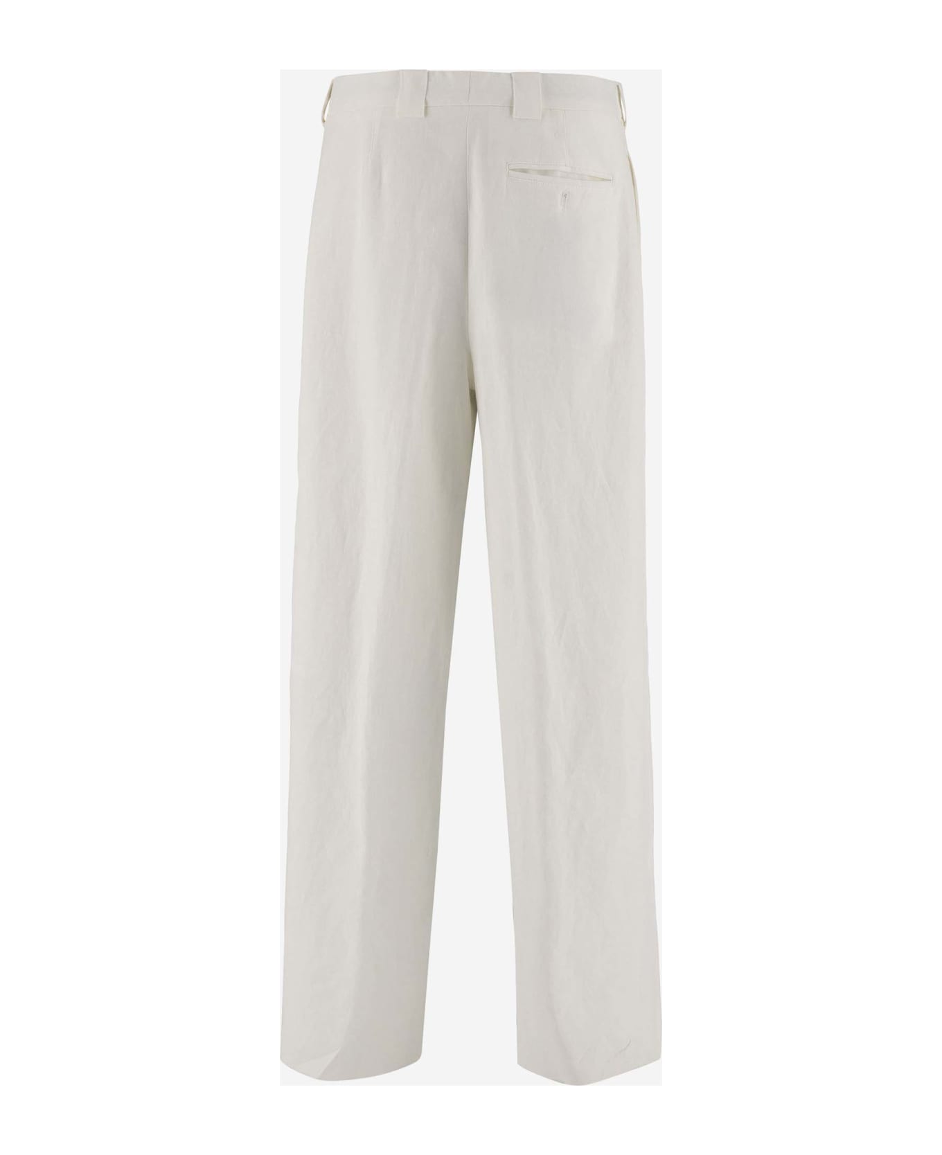 Giorgio Armani Wrap Straight Trousers - White