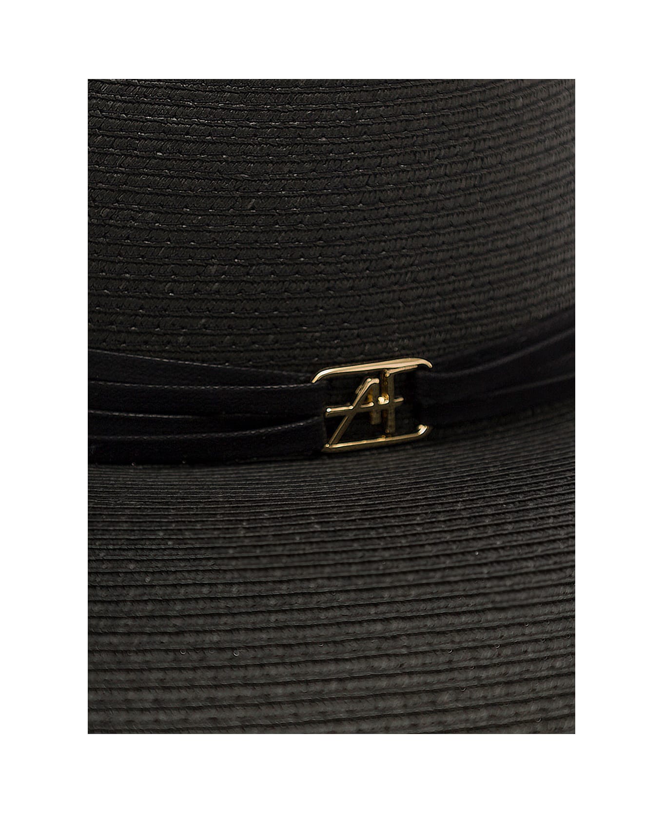 Alberta Ferretti Black Wide Hat In Straw Woman - Black