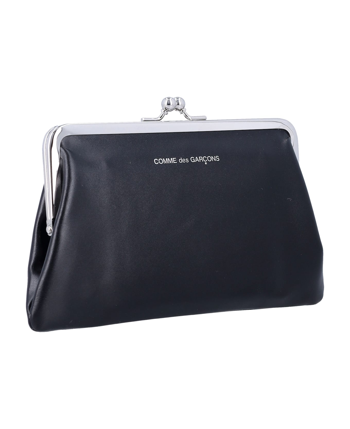 Comme des Garçons Wallet Medium Kiss-clasp Purse - BLACK