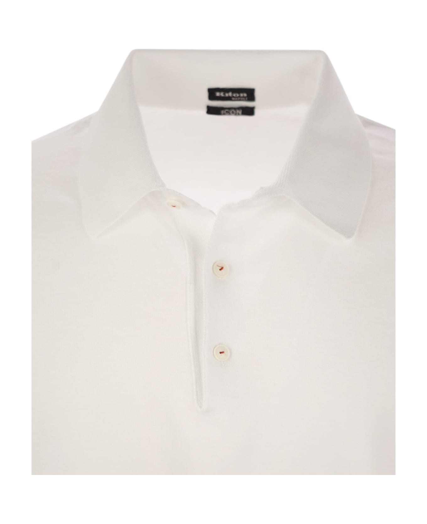 Kiton Short-sleeved Cotton Polo Shirt - White