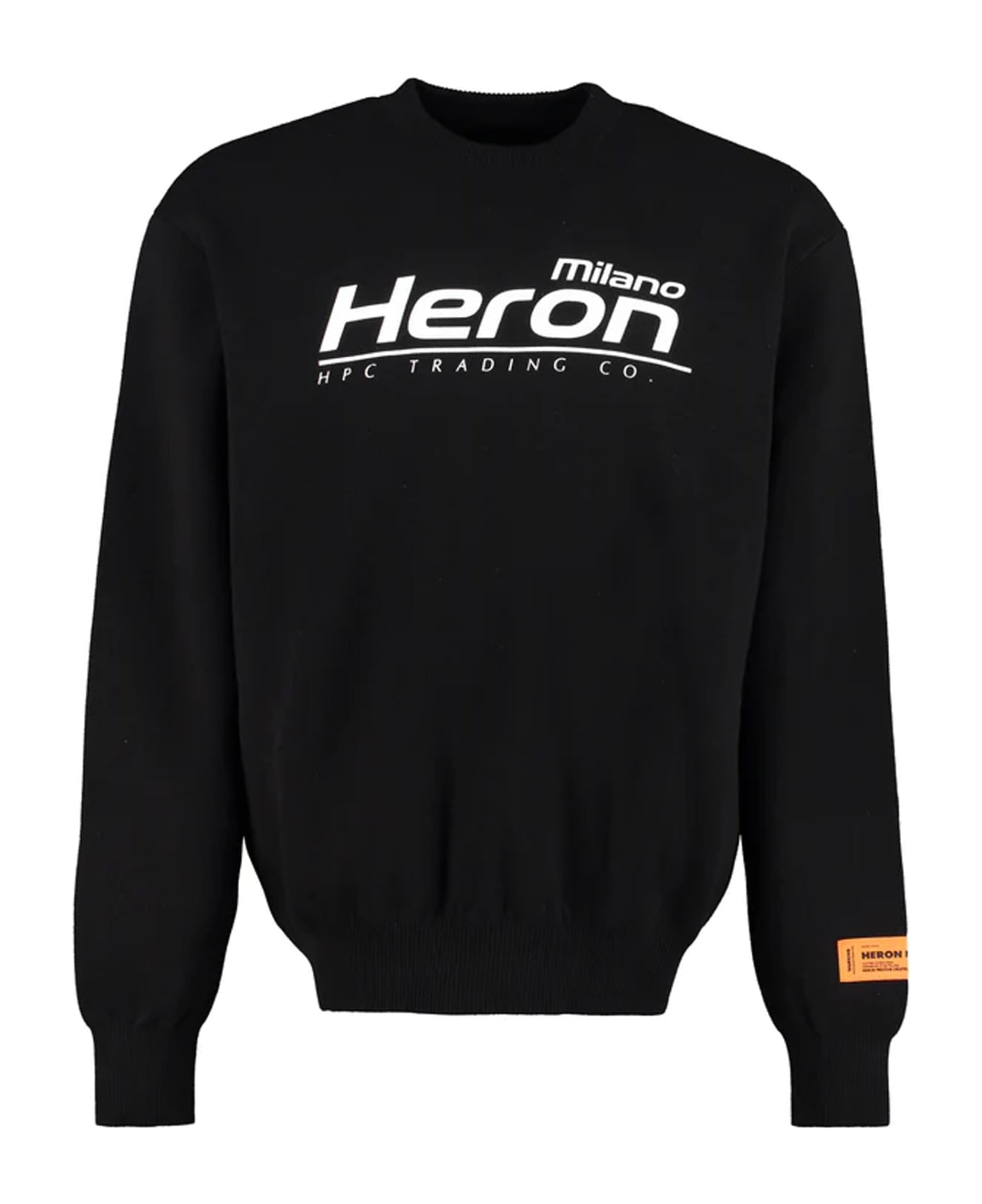 HERON PRESTON Logo Sweater - Black