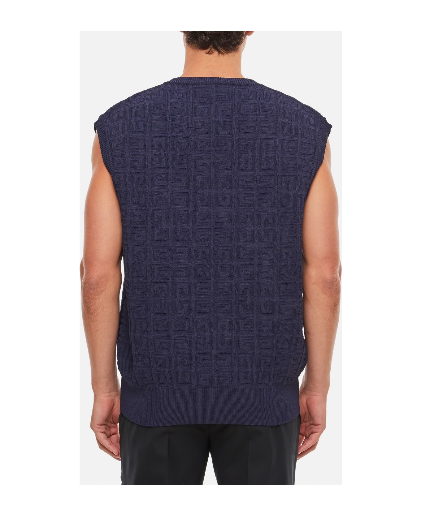 Givenchy Textured All Over 4g Vest - Blue