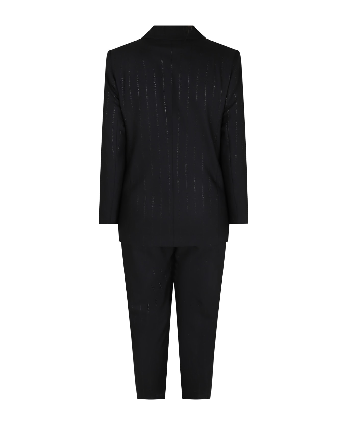 Balmain Elegant Black Suit For Boy With Logo - Black