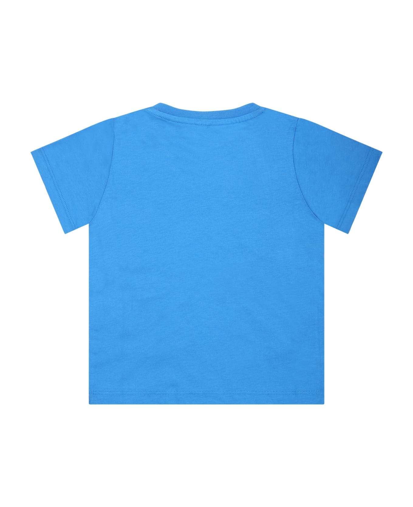 Stella McCartney Kids Light Blue T-shirt For Baby Boy With Parrots - Light Blue Tシャツ＆ポロシャツ