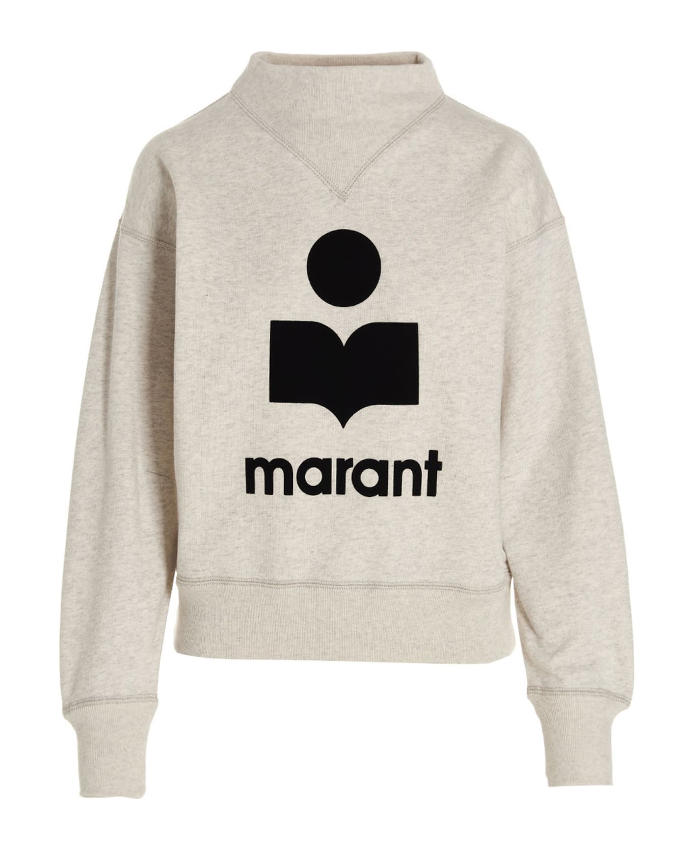 Marant Étoile Crewneck Sweatshirt With Logo - Ec Ecru フリース