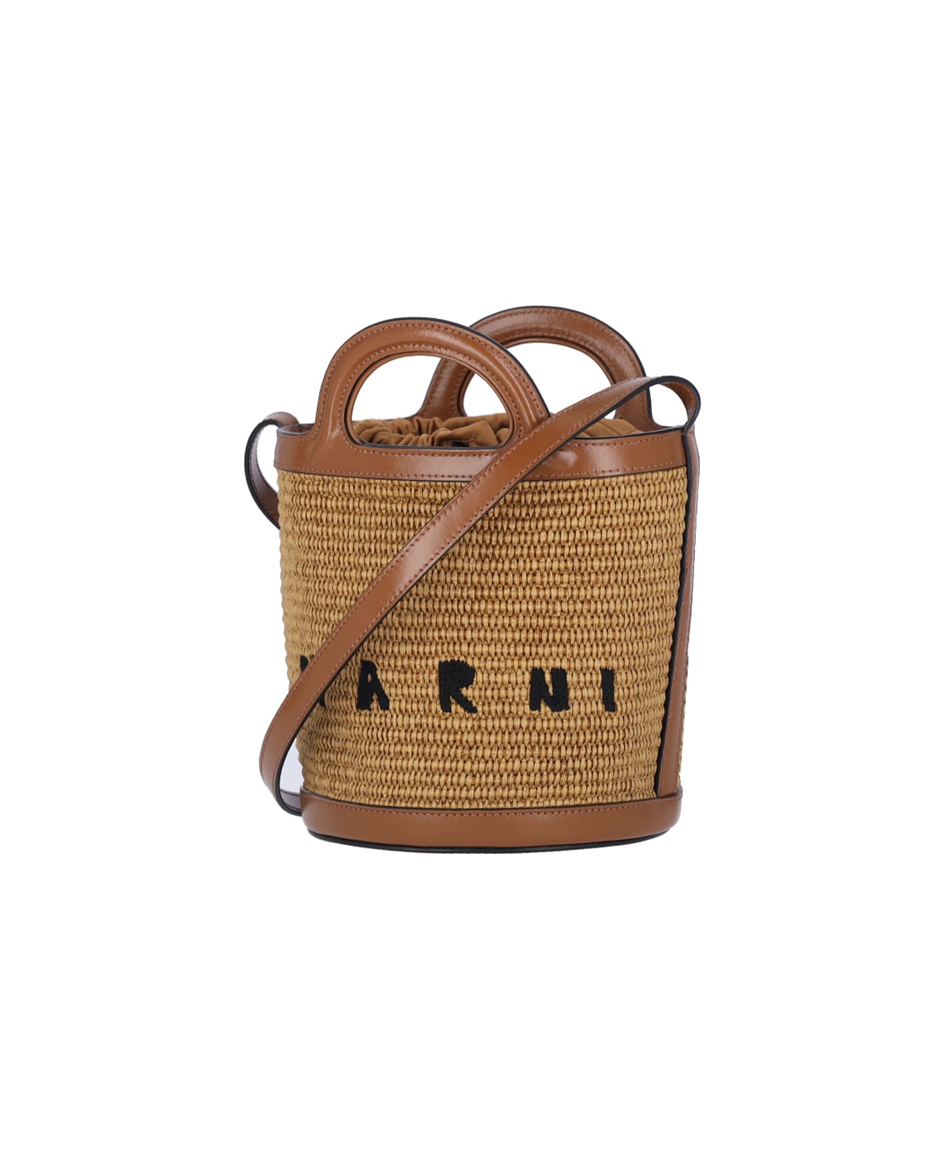 Marni Small Bucket Bag Tropicalia - Brown トートバッグ
