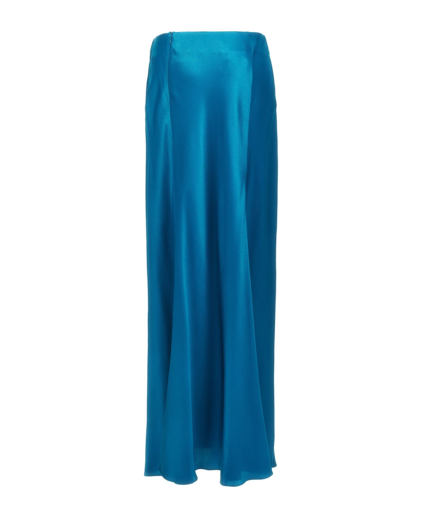 Alberta Ferretti Long Satin Skirt - Light Blue