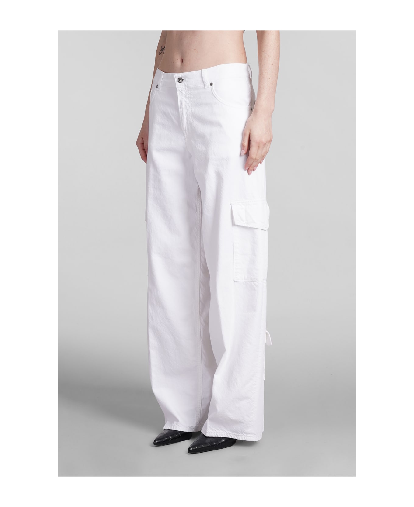 Haikure Bethany Jeans In White Cotton - white ボトムス