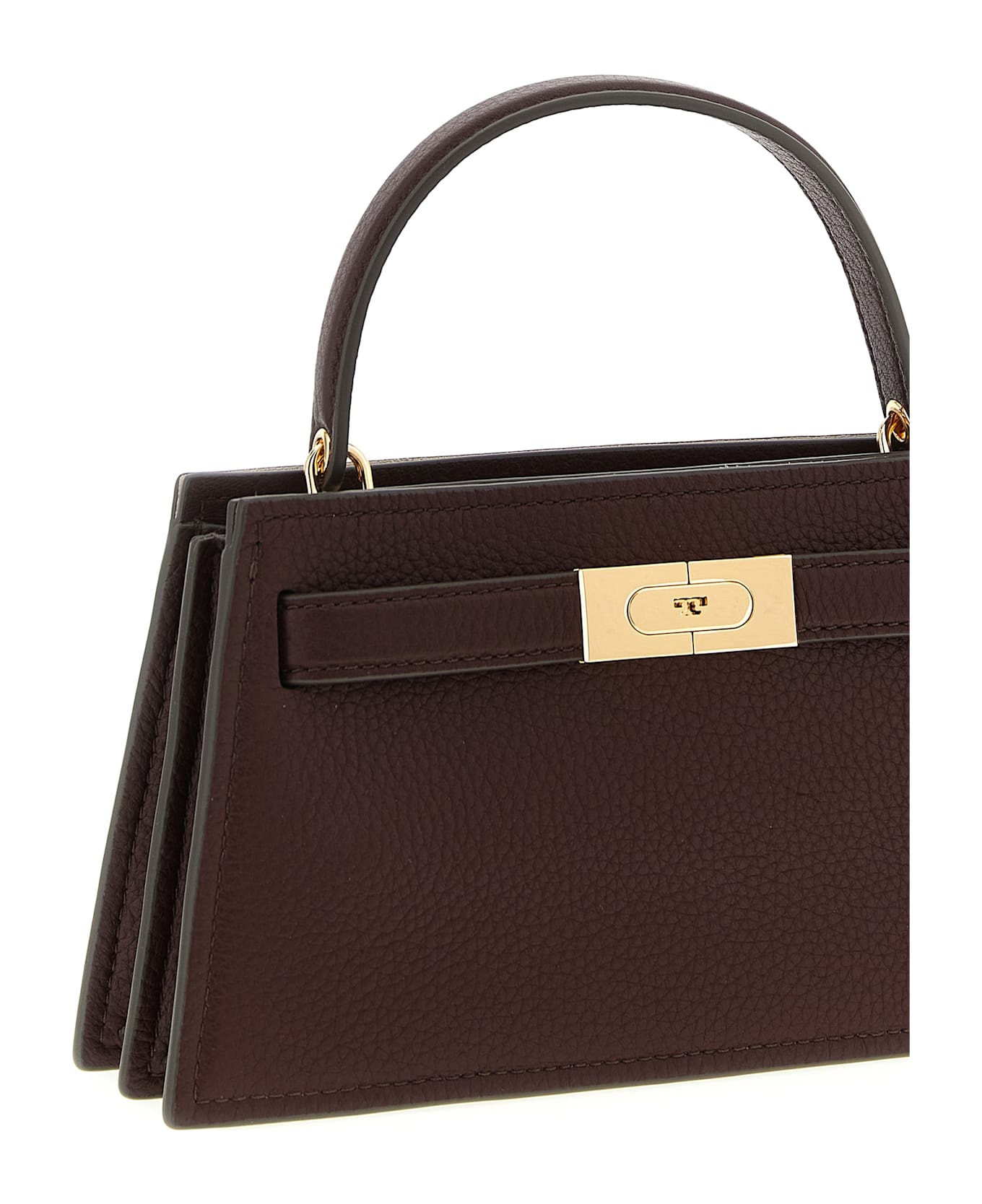 Tory Burch 'lee Radziwill Pebble Mini' Crossbody Bag - Bordeaux