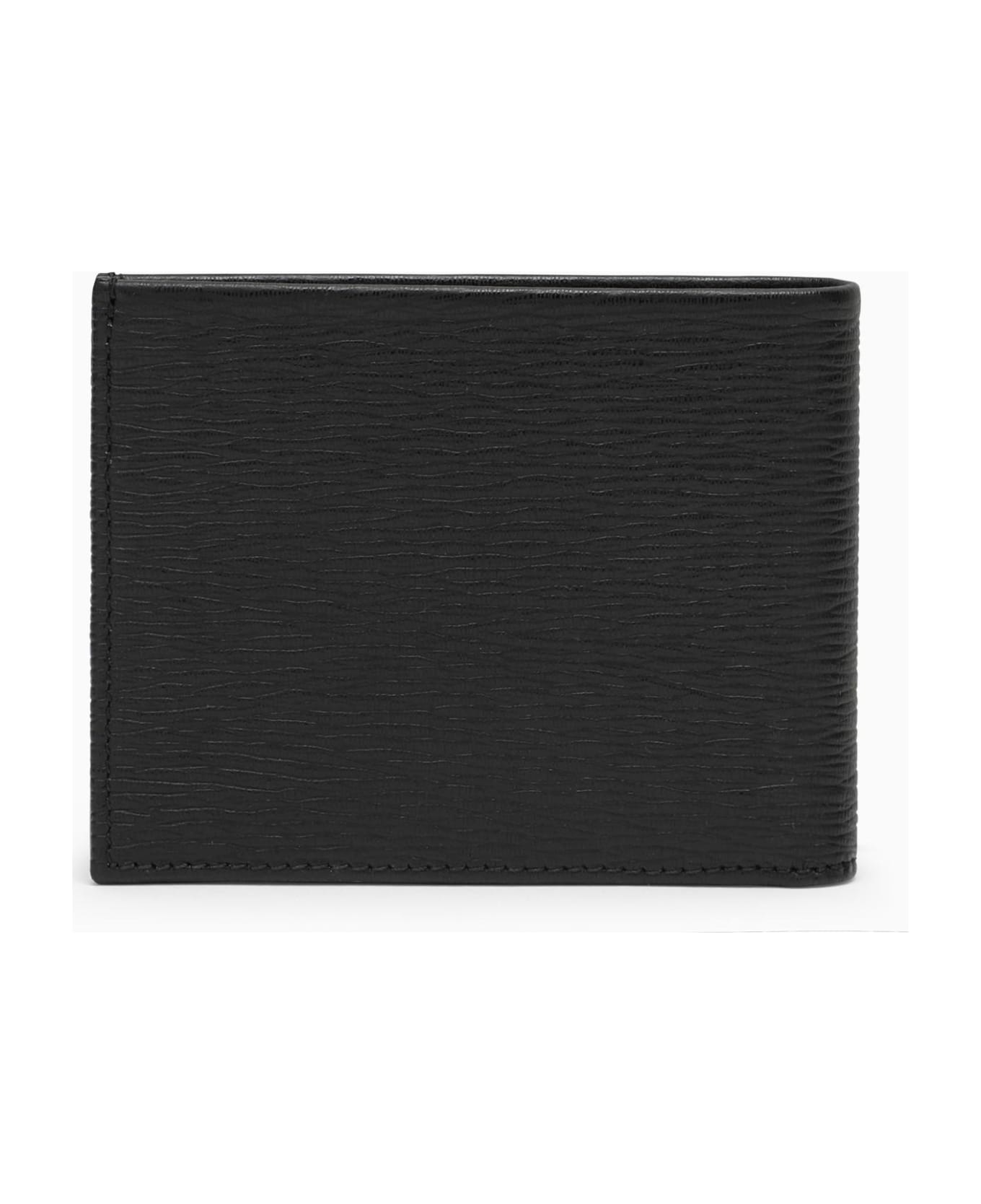 Ferragamo Gancini Two-tone Black\/blue Billfold Wallet - BLACK 財布