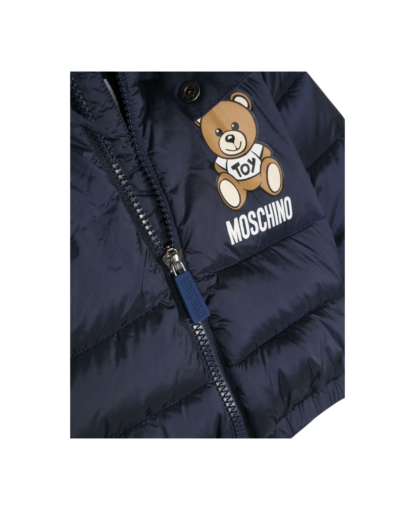 Moschino Hooded Down Jacket - BLUE