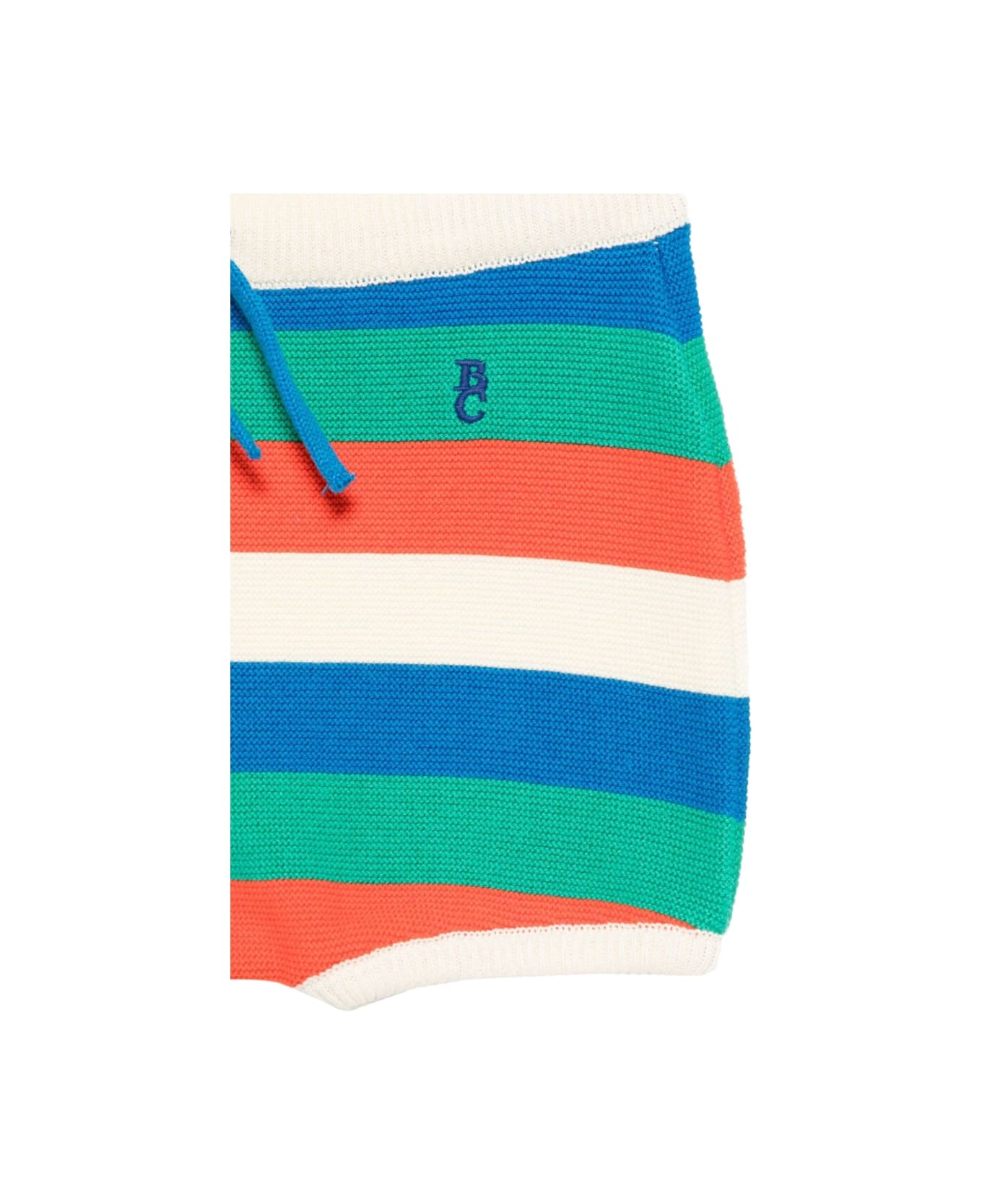 Bobo Choses Striped Knitted Shorts - WHITE ボトムス