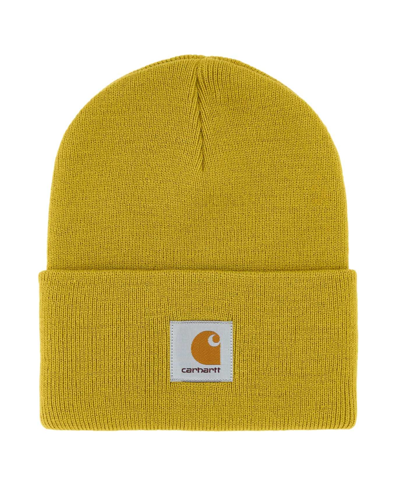 Carhartt Mustard Acrylic Watch Hat - GOLDENOLIVE