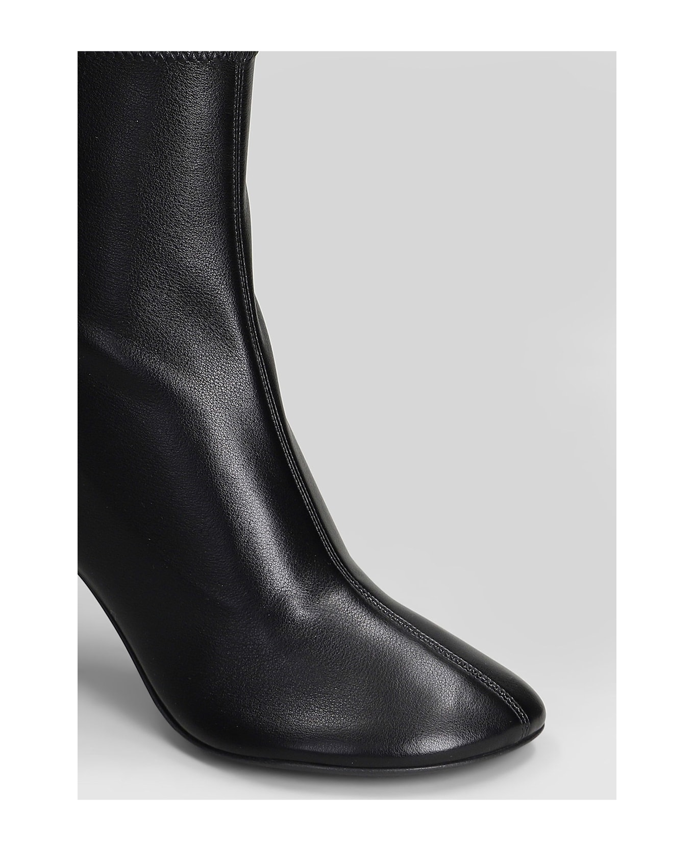 3JUIN Alessia 080 High Heels Ankle Boots In Black Leather - black