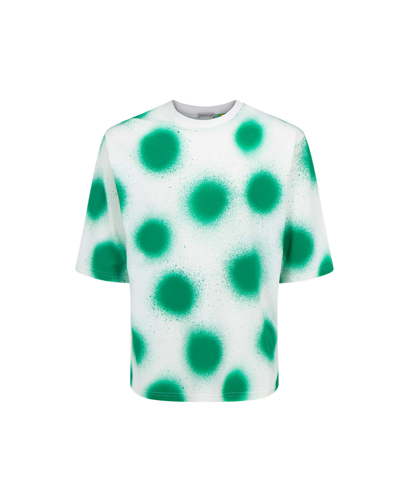 Moncler Genius T-shirt - Bianco/verde Tシャツ