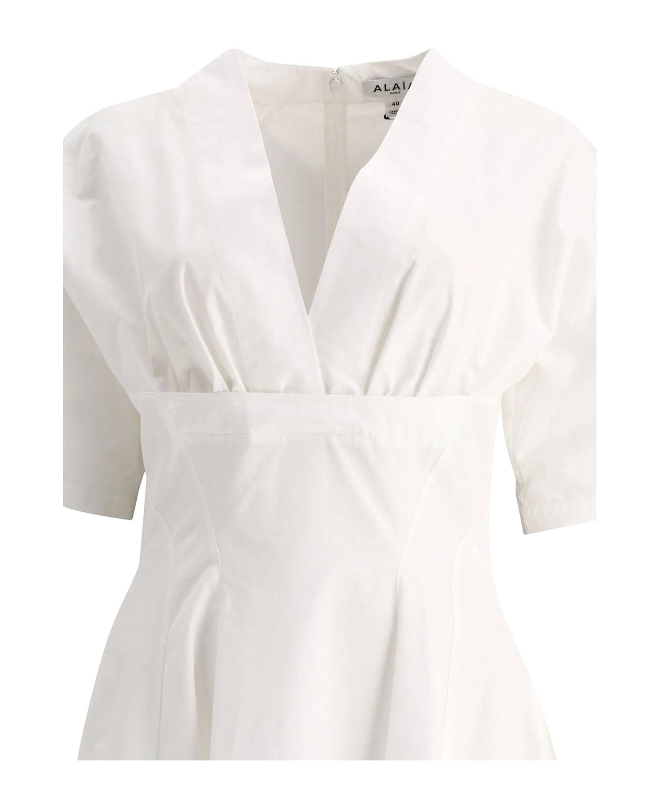 Alaia Cotton Midi Dress - White