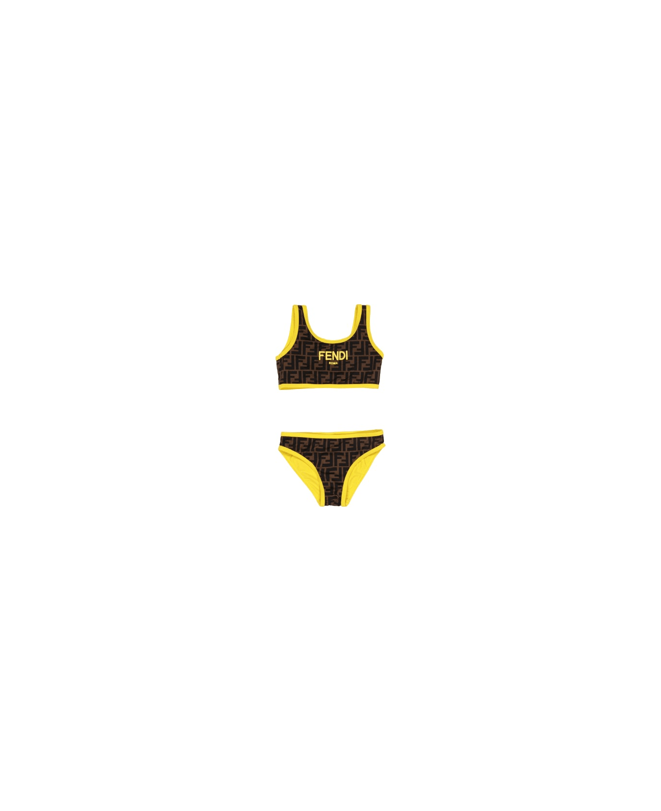 Fendi Brown Bikini For Girl With Ff - Brown