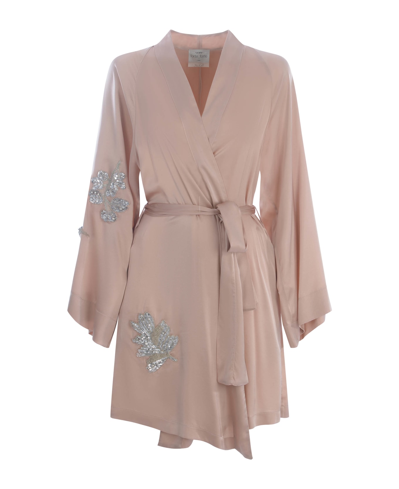 Forte_Forte Kimono Forte_forte Made Of Silk Satin - Rosa cipria ワンピース＆ドレス