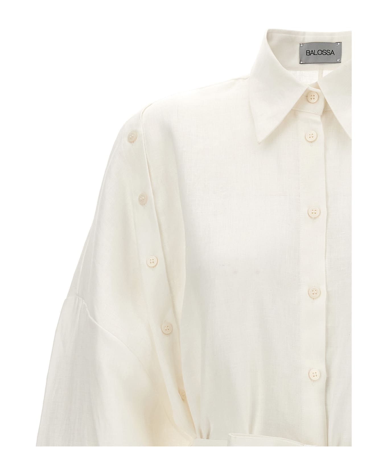 Balossa 'honami' Shirt Dress - White ワンピース＆ドレス