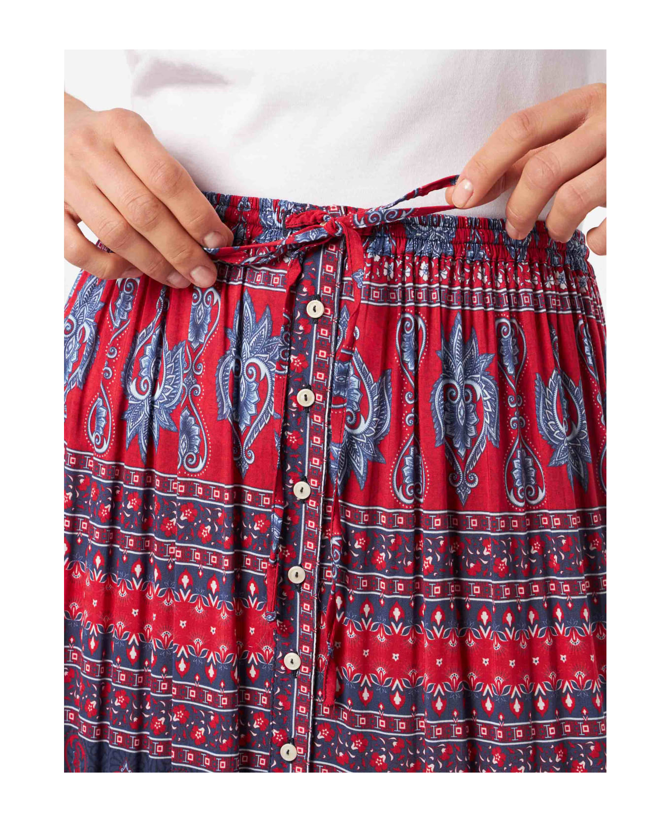 MC2 Saint Barth Gipsy Skirt Boho Chic - BLUE