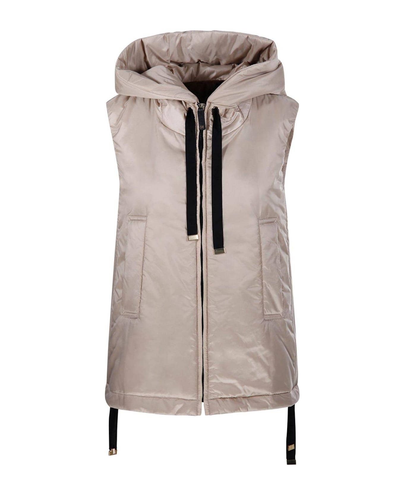 Max Mara The Cube Greengo Zip-up Drawstring Gilet - Beige