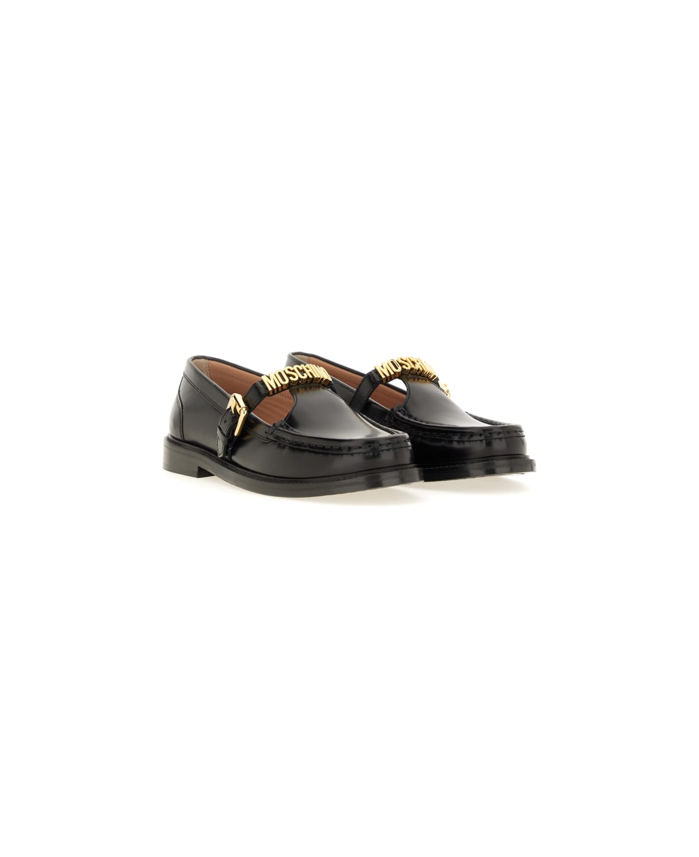 Moschino Leather Loafer - BLACK