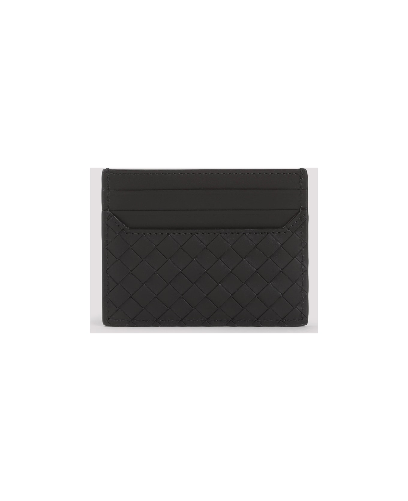 Bottega Veneta Black Leather Card Holder - Black