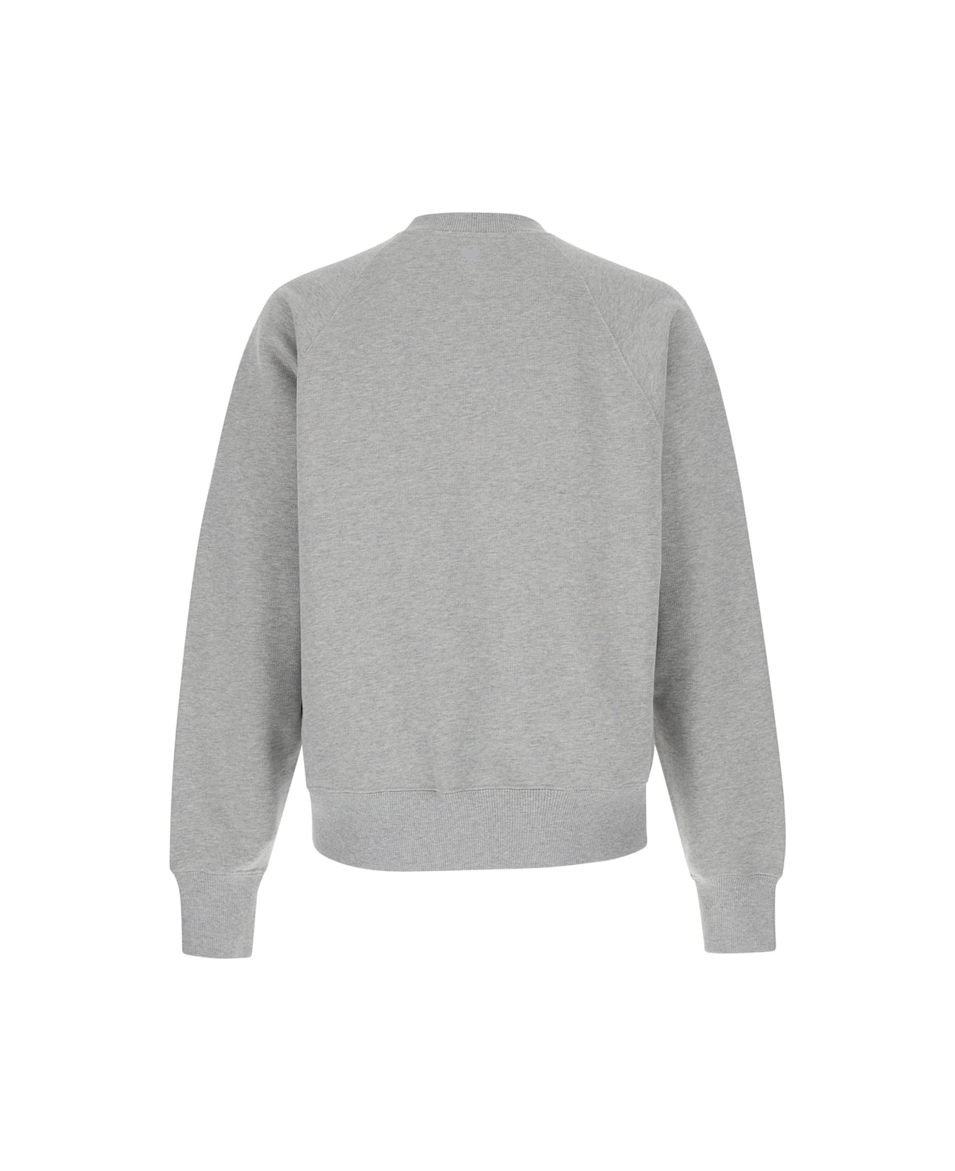Ami Alexandre Mattiussi Grey Crew Neck Sweater In Cotton Man - Grey フリース