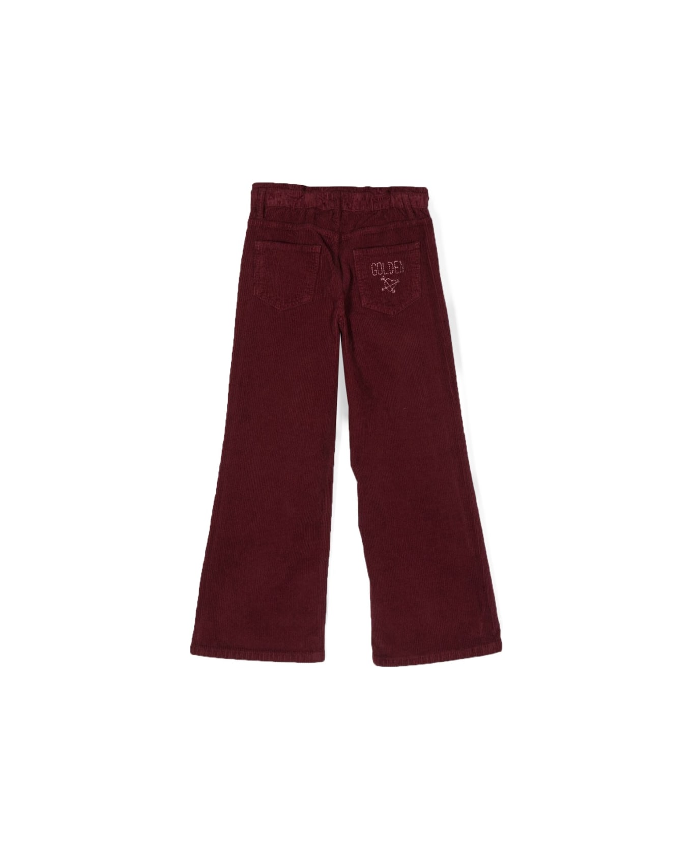 Golden Goose Wide Leg Pants With Embroidery - BORDEAUX ボトムス