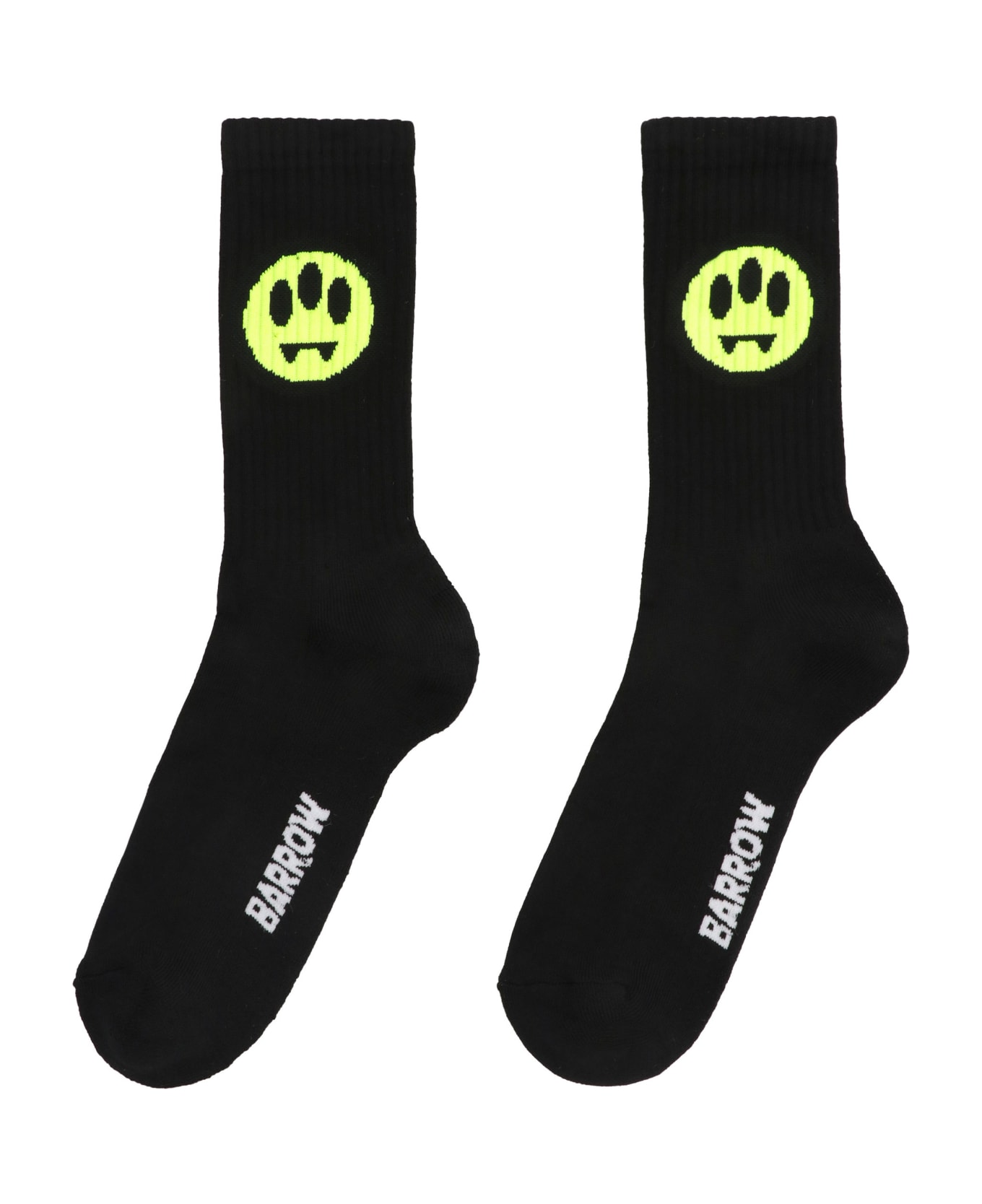 Barrow Black Socks With Logo - Black 靴下