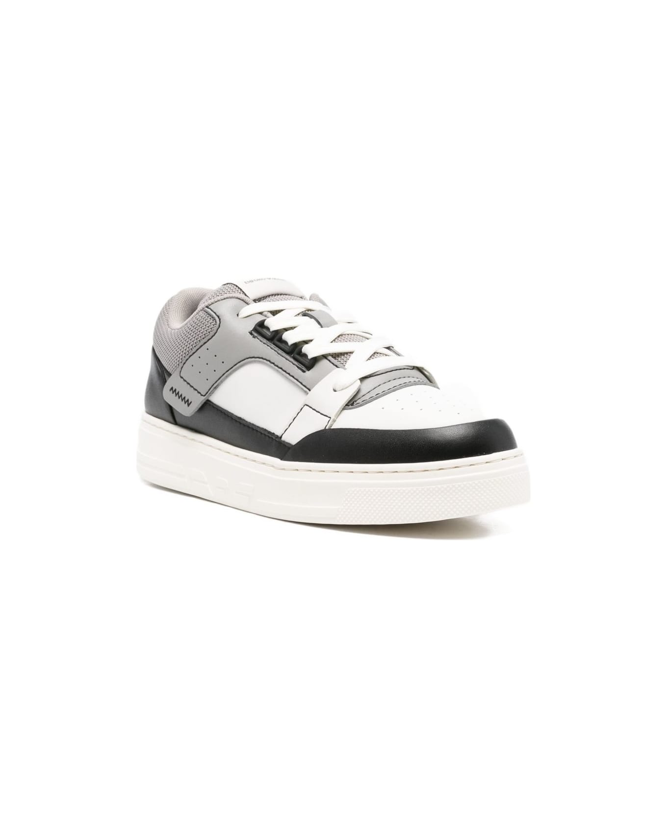 Emporio Armani Leather Sneakers - Black