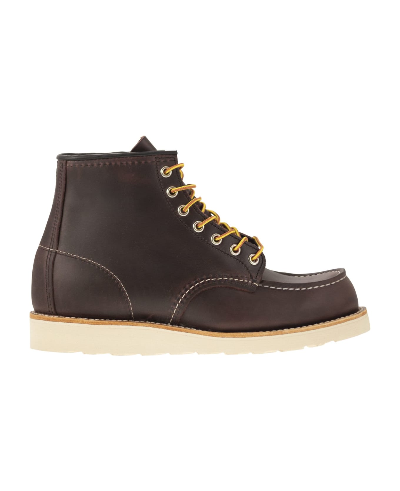 Red Wing Classic Moc - Leather Boot With Laces - Burgundy