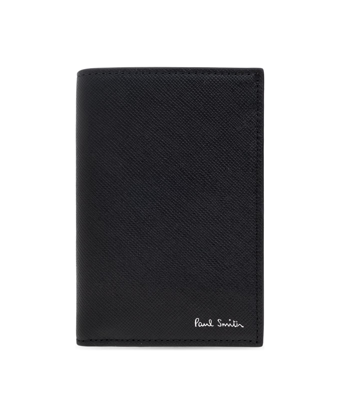Paul Smith Leather Wallet With Logo - Black