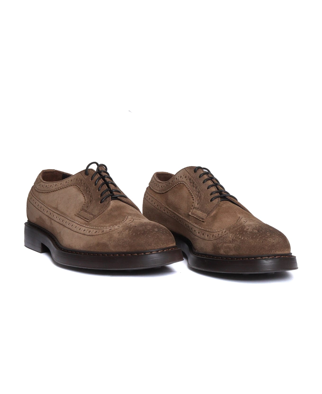 Doucal's Dovetail Derby Shoes - BROWN