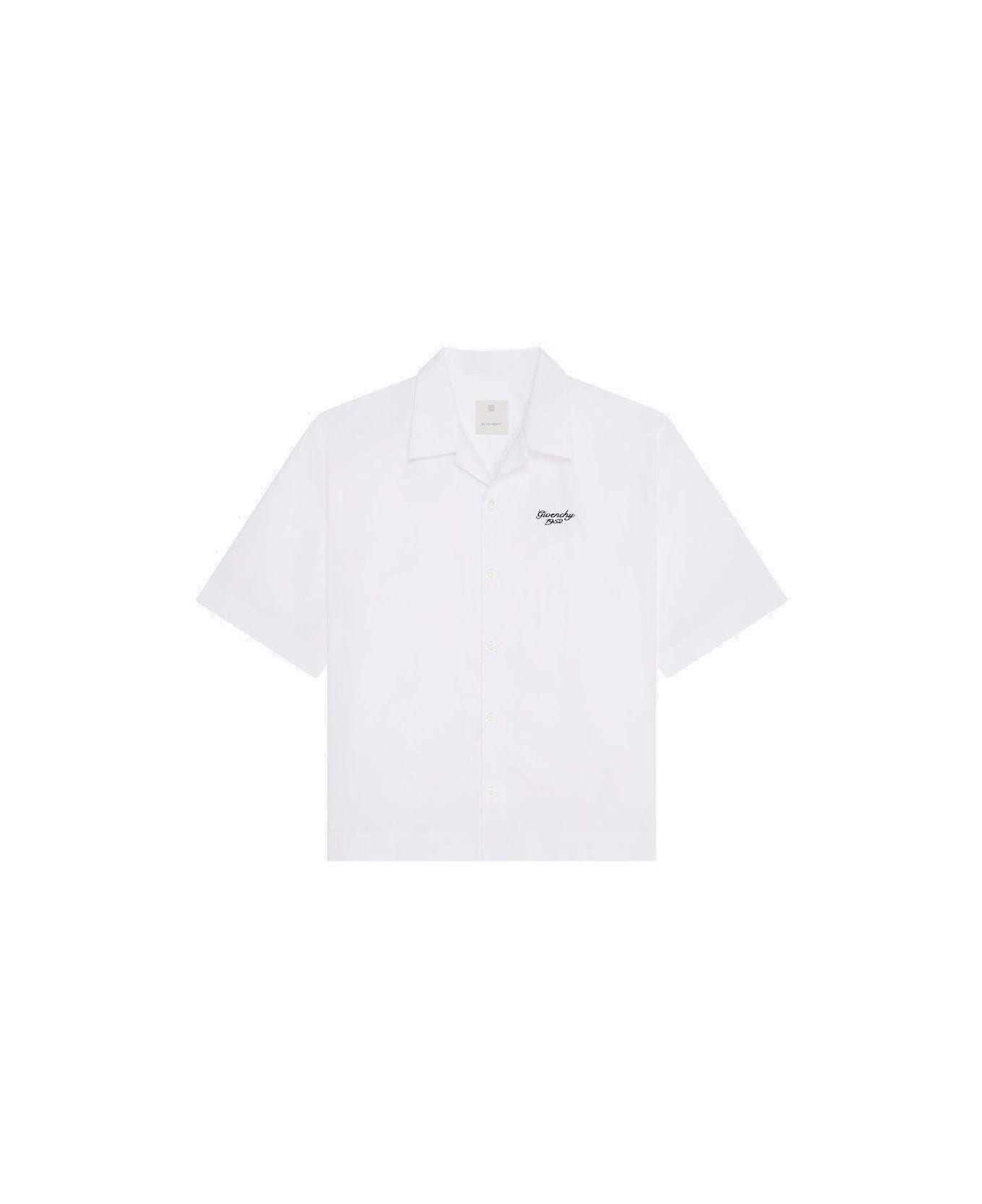 Givenchy Logo Embroidered Short-sleeve Shirt - White