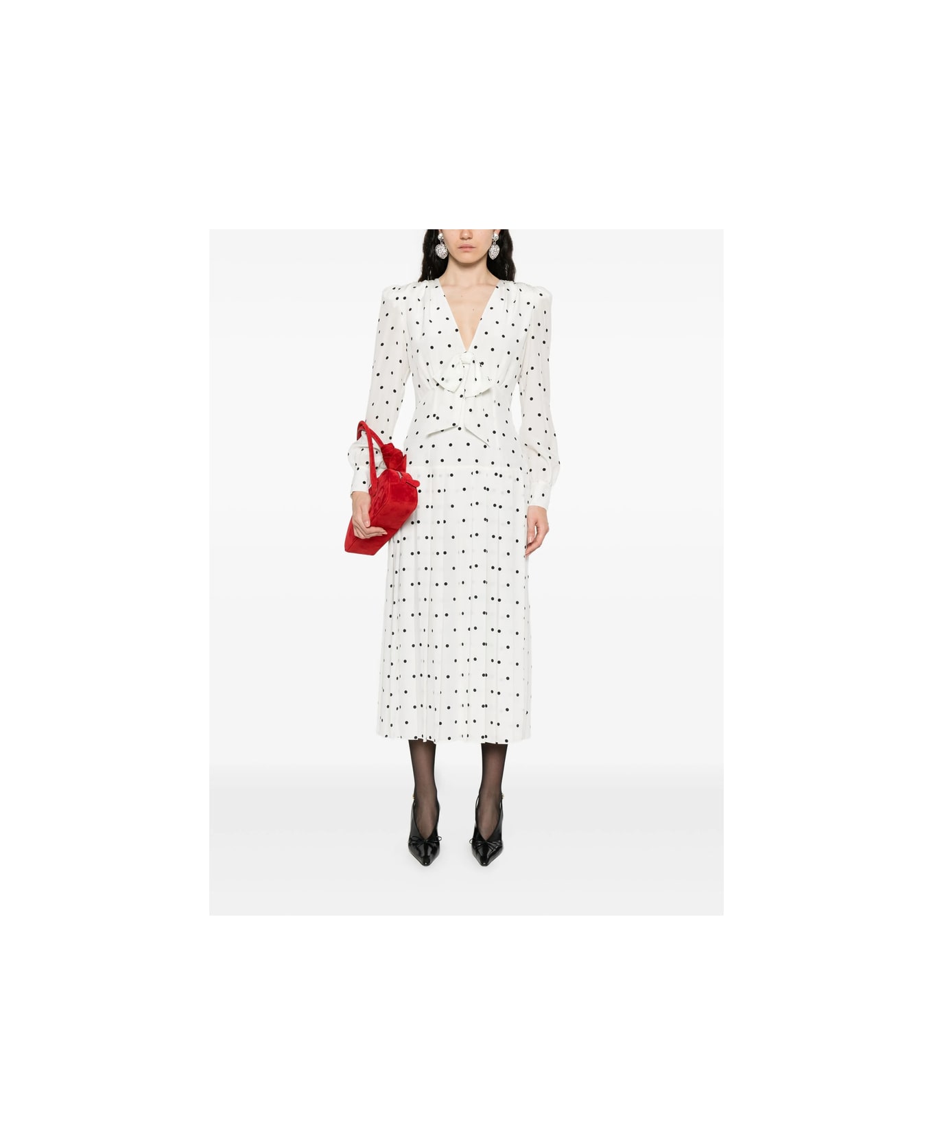 Alessandra Rich Dress - WHITE/BLUE